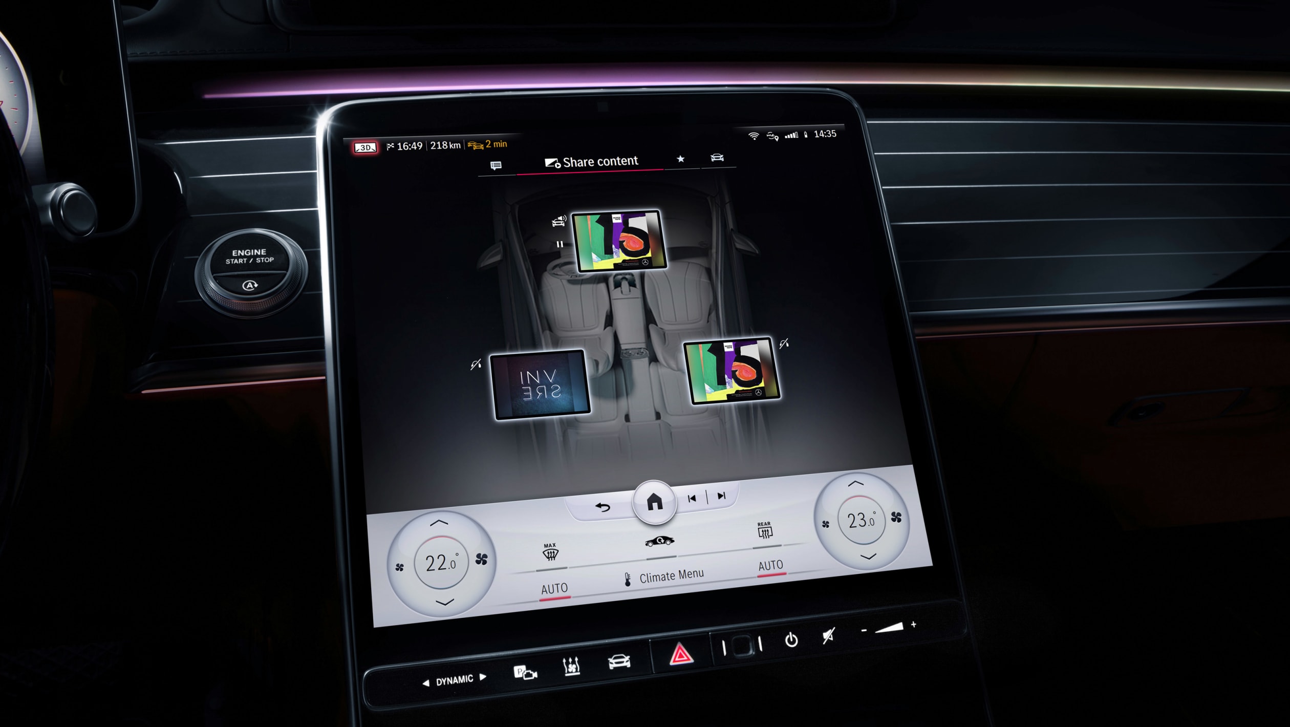 aria-label="Mercedes S Class 2020 interior technology"