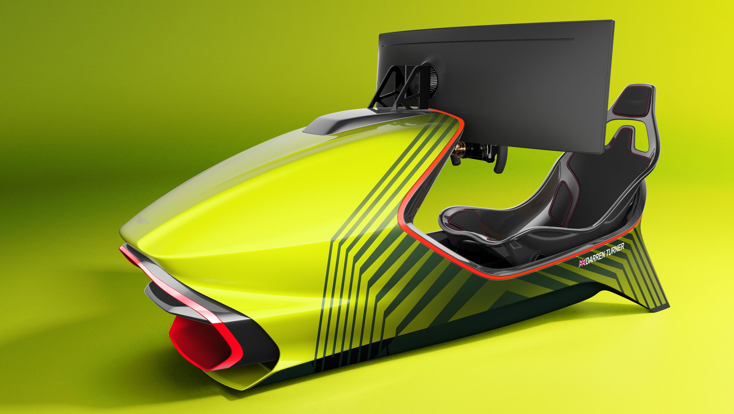 aria-label="Aston Martin AMR C01 racing sim racing rig 5"