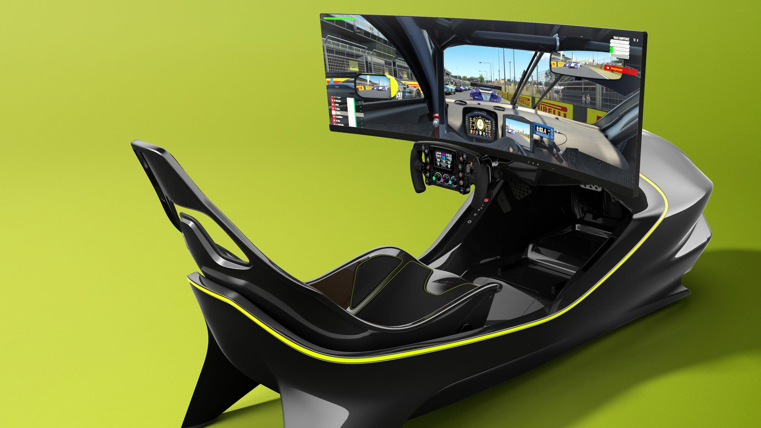 aria-label="Aston Martin AMR C01 racing sim racing rig 7"
