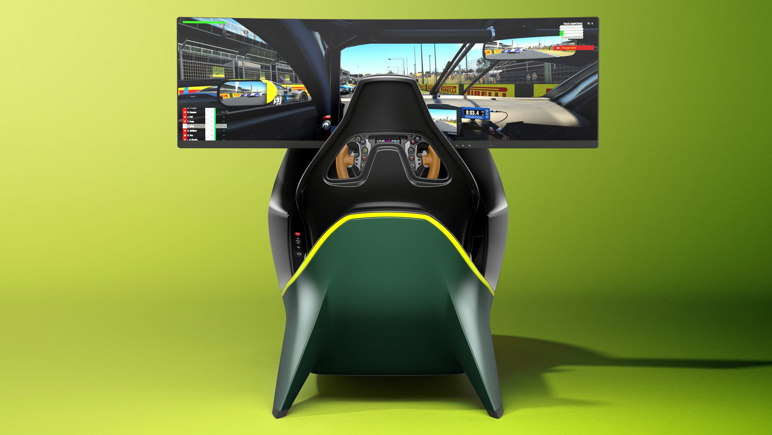 aria-label="Aston Martin AMR C01 racing sim racing rig 8"