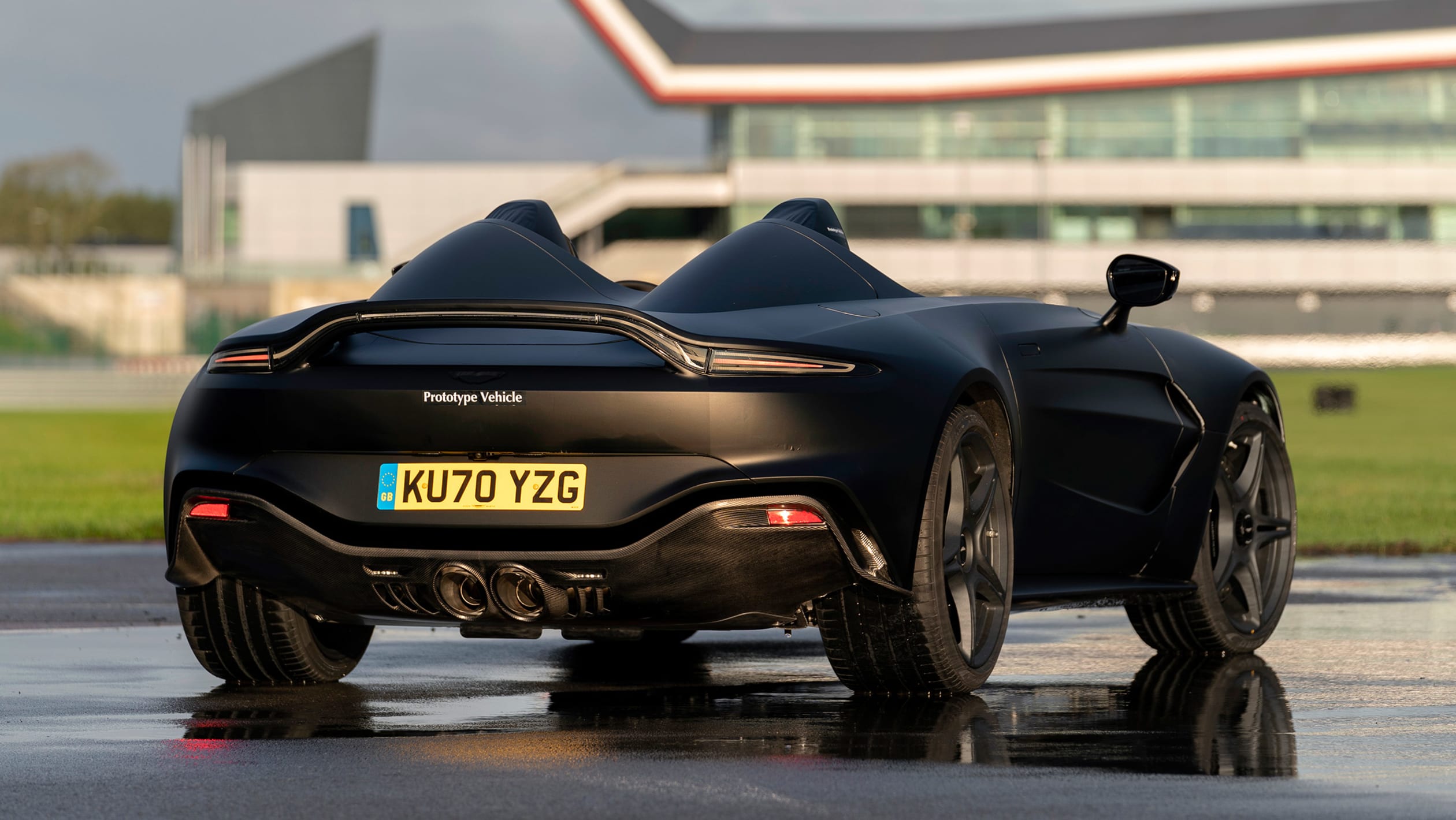 aria-label="Aston Martin V12 Speedster testing"