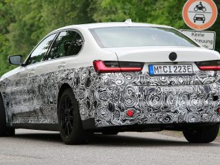 aria-label="New electric BMW 3 Series spyshots 8"