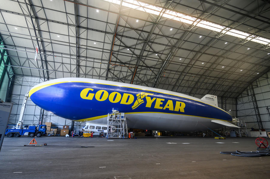 80 christmas road test 2020 goodyear blimp inside hangar
