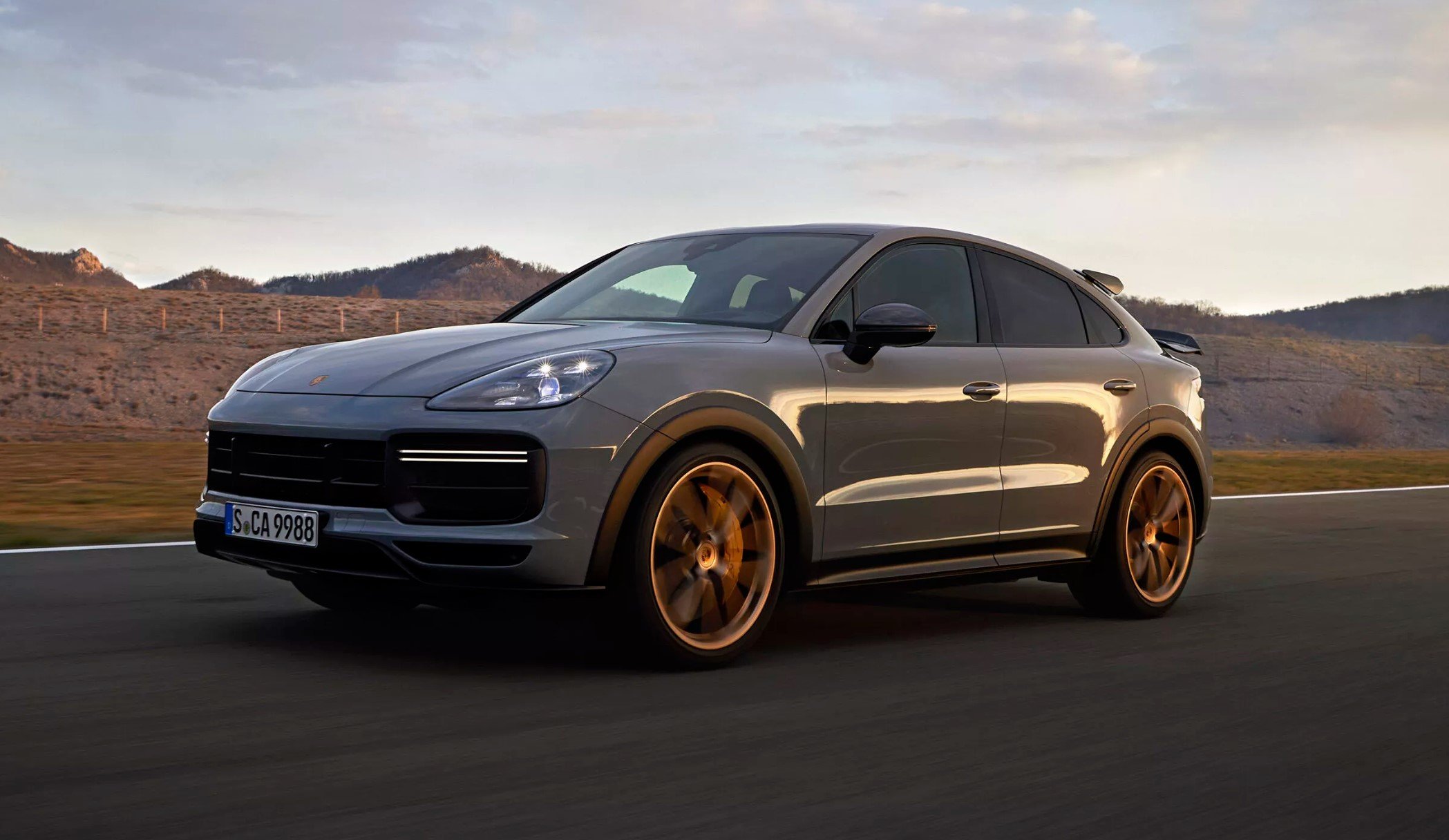 porsche cayenne turbo gt coupe hero front