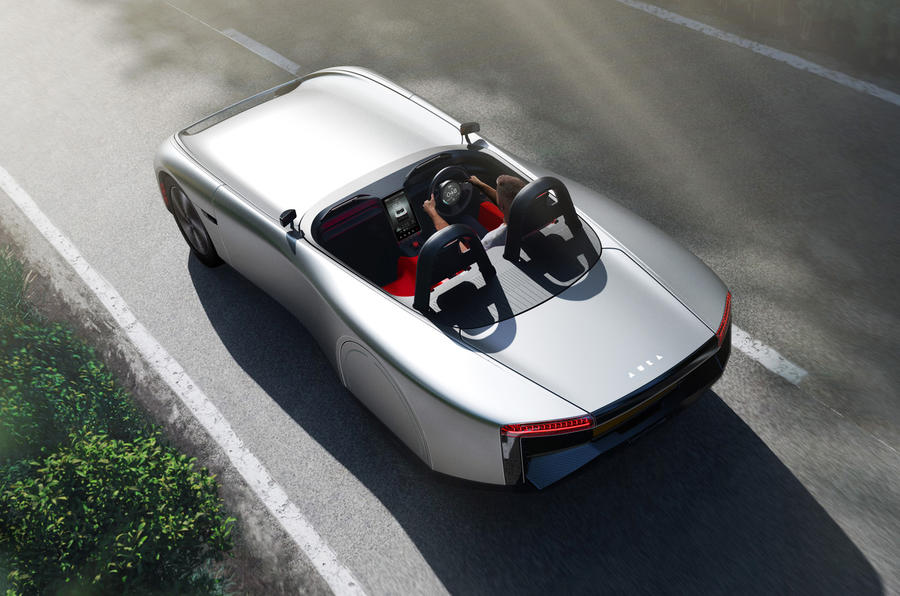 98 aura electric speedster concept 2021 reveal rear
