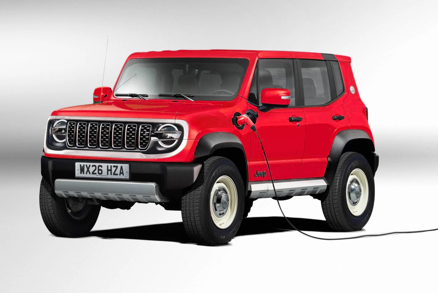 jeep baby suv ev electric red