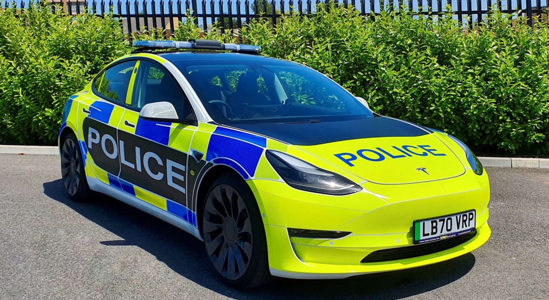 tesla model s police car
