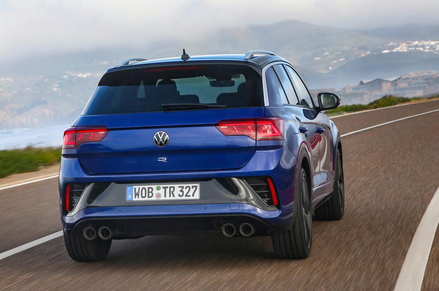 3 volkswagen t roc r 2022 first drive review tracking rear