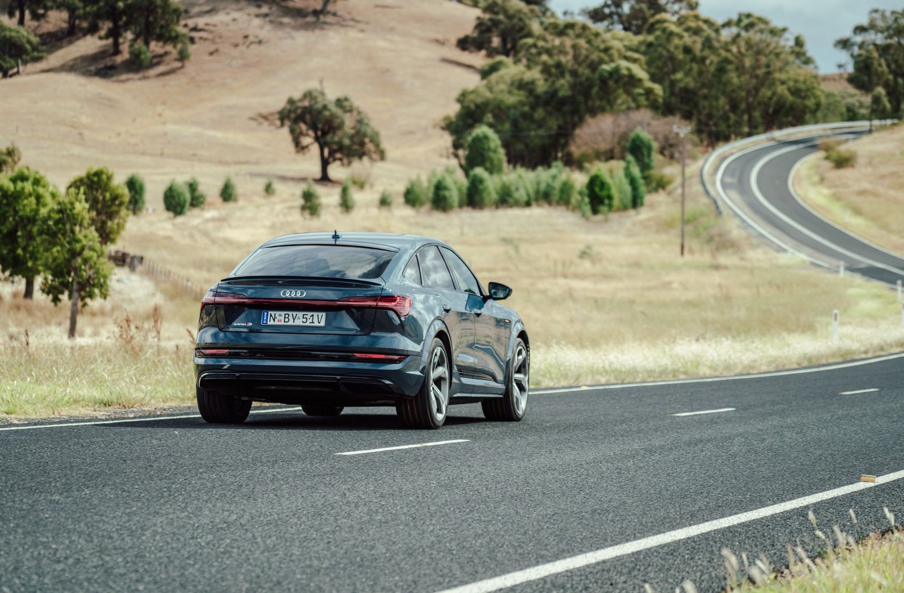 2022 Audi e tron s review driving australia rear