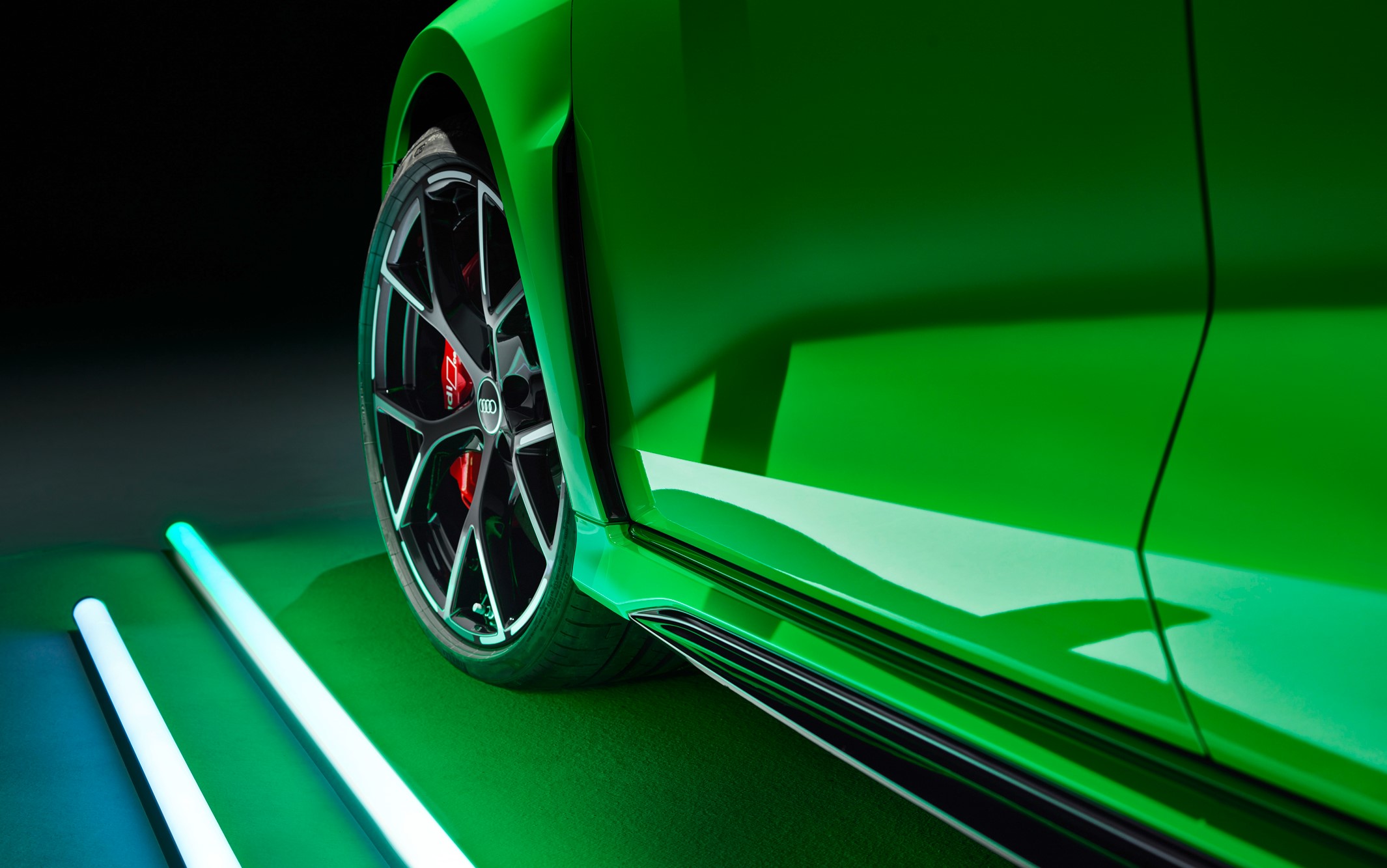 aria-label="2023 Audi RS3 Green sedan 10"