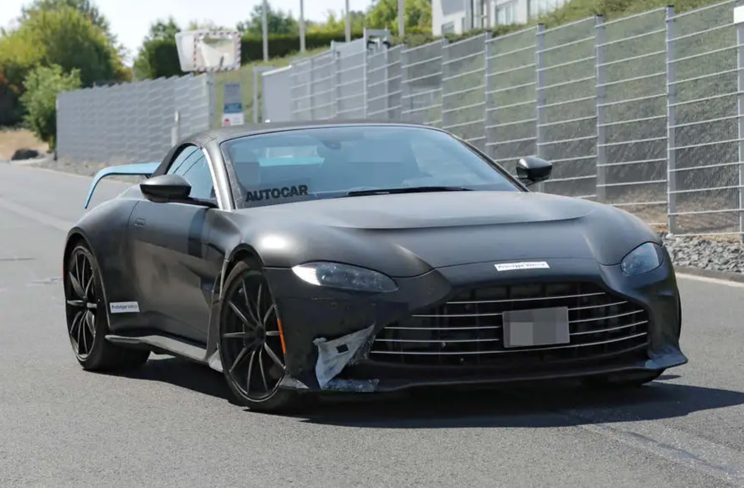 aria-label="Aston Martin V12 Vantage Roadster spy pics black 1"