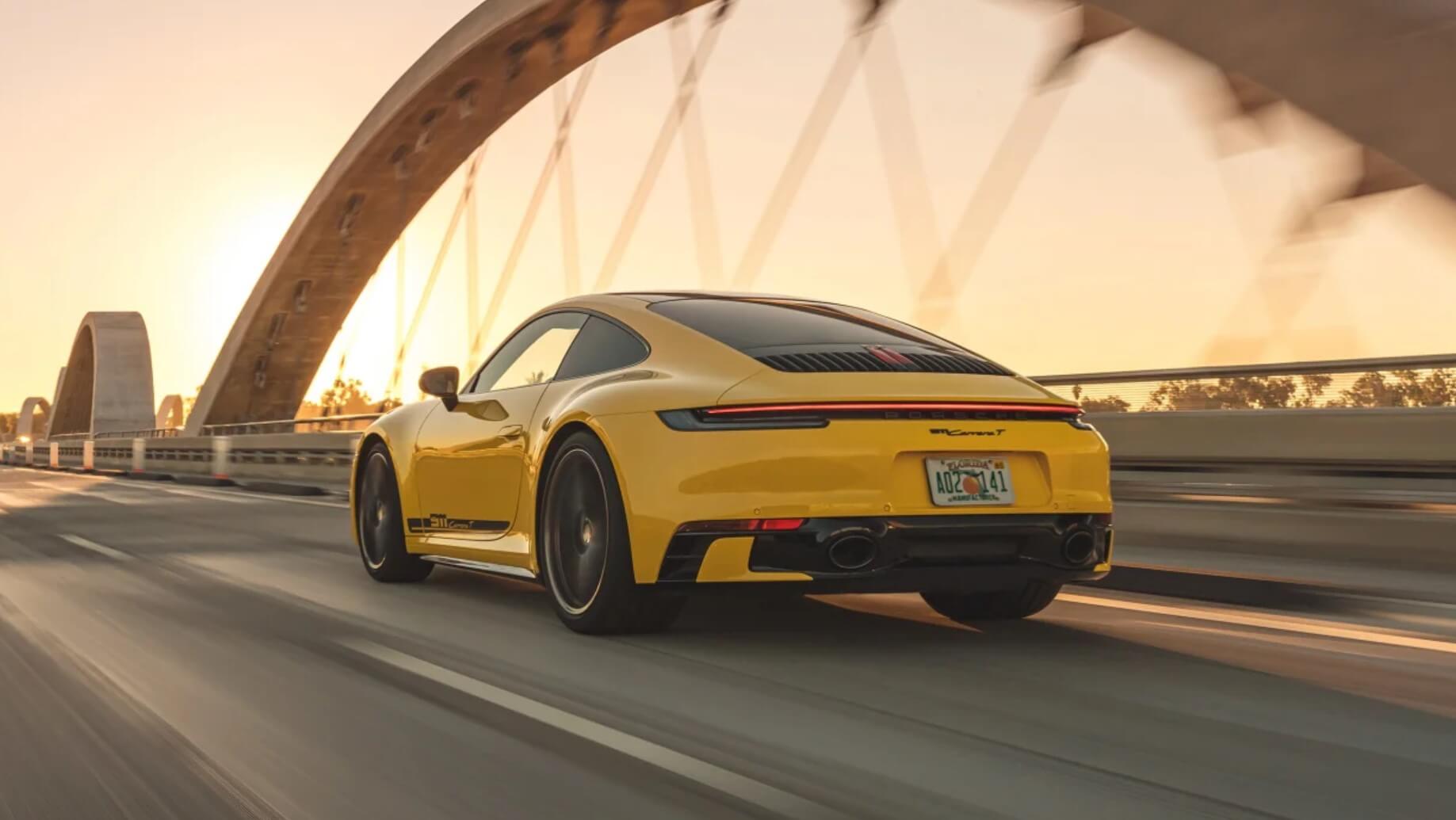 aria-label="Porsche 911 Carrera T yellow 2023 14"