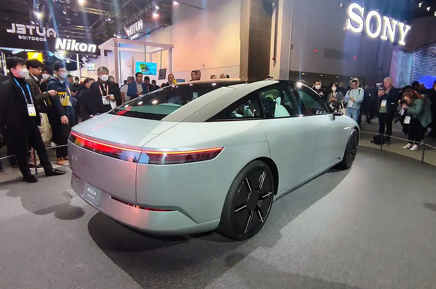 aria-label="sony honda afeela saloon concept at ces 616"