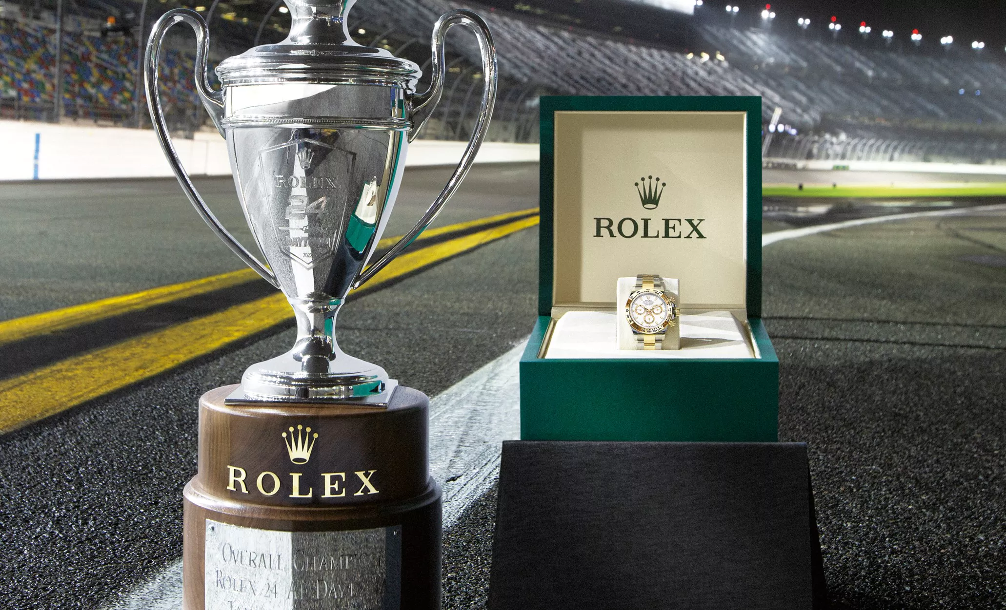 aria-label="Rolex Oyster Perpetual Daytona race celebration 4"